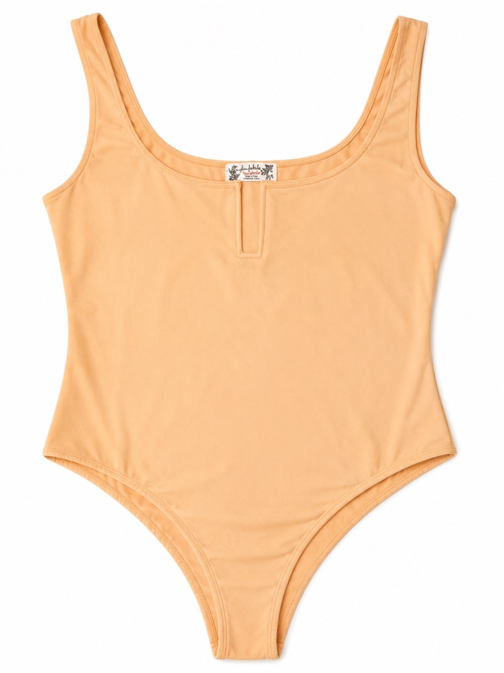 Free People Peach Scoop Bodysuit